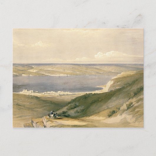 Meer von Galiläa oder von Genezareth, blickend in Postkarte (Vorderseite)