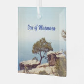 Meer von Marmara aus Buyukada Ornament Aus Glas (Vorderseite links)