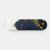Meer von Smaragdgoldblauen Marmor Skateboard (Horizontal)