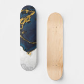 Meer von Smaragdgoldblauen Marmor Skateboard (Vorderseite)