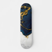 Meer von Smaragdgoldblauen Marmor Skateboard (Vorne)