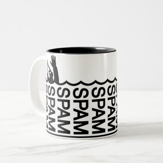 Meer von Spam Zweifarbige Tasse (Vorderseite Links)
