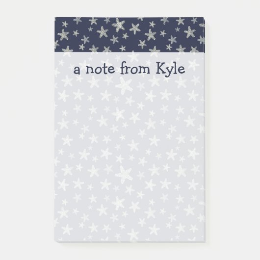 Meer von Starfish-Muster | addieren Ihren Namen Post-it Klebezettel (Vorderseite)