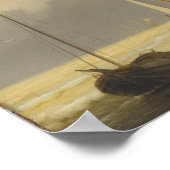 Meer vor der Küste, mit Spritsail Barge Poster (Ecke)