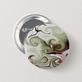 Meer wäscht Muscheln Seafoam grüne rosa weiße Button (Vorne & Hinten)