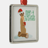 Meer-y Weihnachten Silbernes Ornament (Rechts)