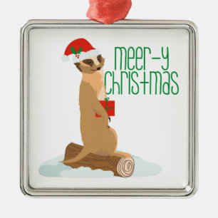 Meer-y Weihnachten Silbernes Ornament