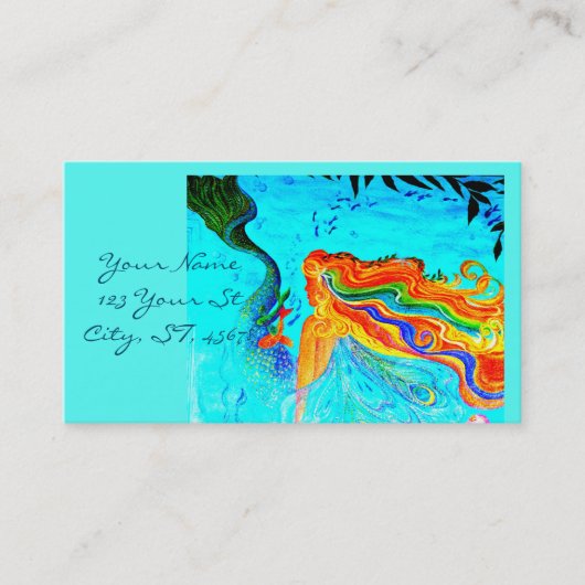 Meerbarsche mit Regenbogenhaar Thunder_Cove Visitenkarte (Vorderseite)