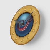 Meerbarsche Runde Wanduhr (Winkel)