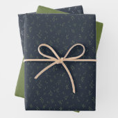 Meerblau-Grün-Sternenflottenfest Geschenkpapier Set (Beispiel)