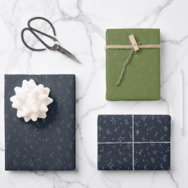 Meerblau-Grün-Sternenflottenfest Geschenkpapier Set