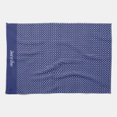 Meerblaues Weißerbsen Geschirrtuch (Horizontal)