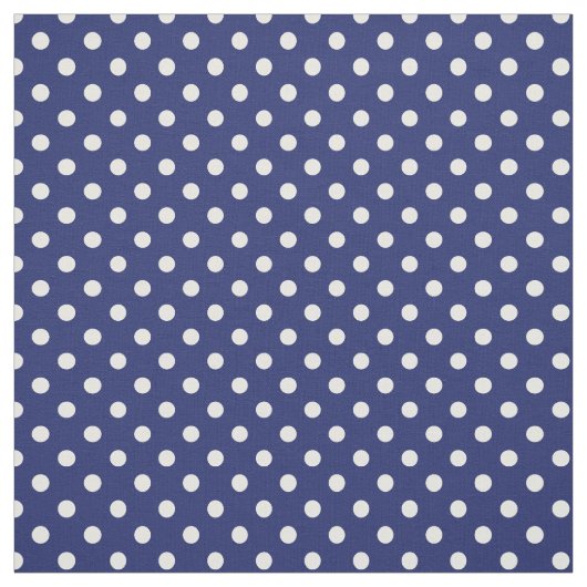 Meerblaues Weißerbsen Stoff (Muster)