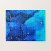 Meerblick-Alkohol-Tinte abstrakt Puzzle (Horizontal)