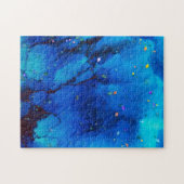 Meerblick-Alkohol-Tinte abstrakt Puzzle (Horizontal)