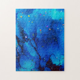 Meerblick-Alkohol-Tinte abstrakt Puzzle