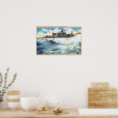 Meerblick Avenue Seepromenade Aussicht aufs Meer Poster (Küche)