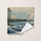 Meerblick - berühmte japanische Kunst Badhandtuch Set (Waschlappen)