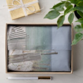 Meerblick durch den Strandzaun Seidenpapier (Geschenk)