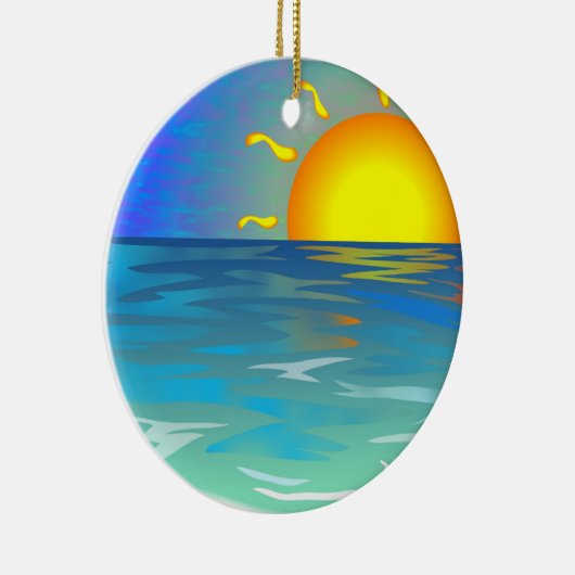 Meerblick Keramik Ornament (Rechts)