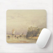 Meerblick mit Segeln-Lastkähnen und Zahlen Waten Mousepad (Mit Mouse)