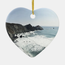 Meerblick-Pazifikküste-Landstraße großes Sur Keramik Ornament