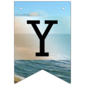 Meerblick-Strand-Hochzeits-Blau-Ozean Wimpelkette (Zweite Fahne)