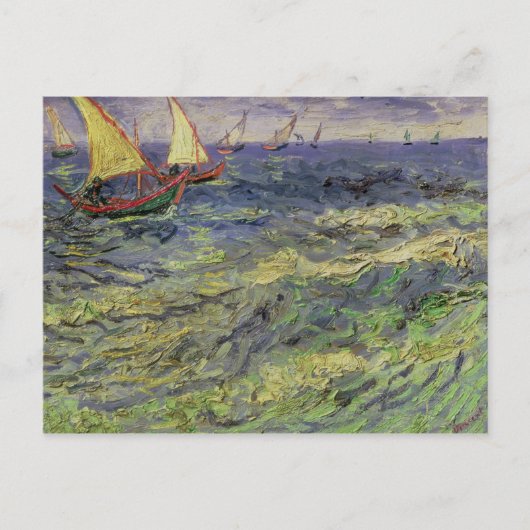 Meerblick Vincent van Goghs | bei Saintes-Maries Postkarte (Vorderseite)