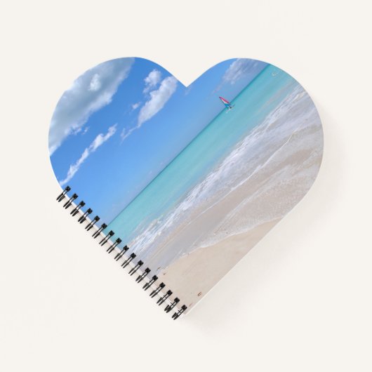 Meerblick vom Strand Notizbuch (Vorderseite)