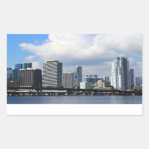 Meerblick von Miami Rechteckiger Aufkleber