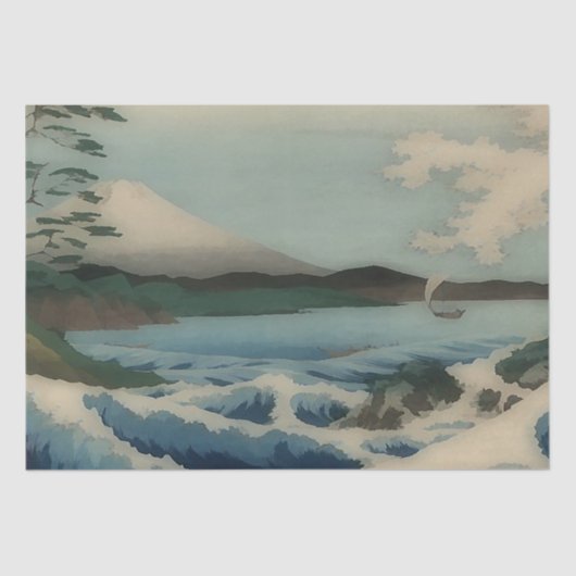 Meerblick von Satta Point Seidenpapier (Vorderseite)