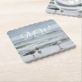 Meerblick: Wellen und Möwen Untersetzer (angewinkelt)