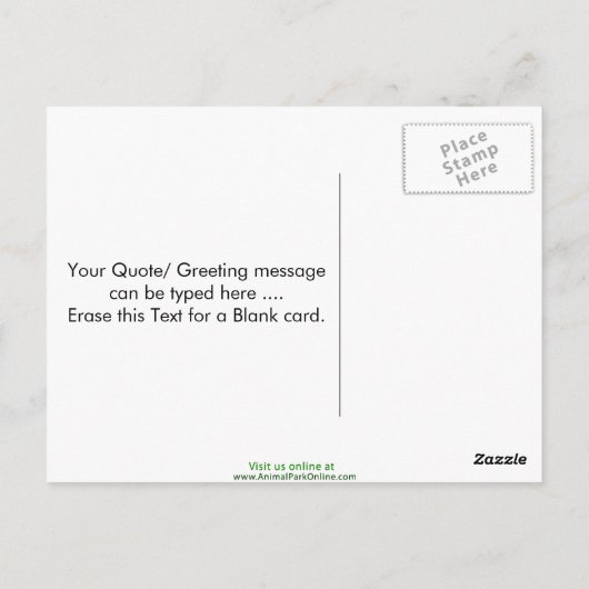 Meerbrasse Postkarte (Rückseite)