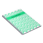 Meerbusch Mint Green Zigzgag Muster Notizblock (Rechte Seite)