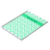 Meerbusch Mint Green Zigzgag Muster Notizblock (Linke Seite)