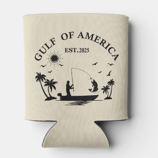 Meerbusen Amerikas Angelpol Amerikanischer Patriot Dosenkühler (Rückseite)