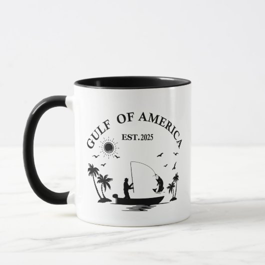 Meerbusen Amerikas Angelpol Amerikanischer Patriot Tasse (Links)