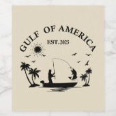 Meerbusen Amerikas Angelpol Amerikanischer Patriot Weinetikett (Einzelnes Label)