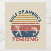 Meerbusen Amerikas Angelpol Amerikanischer Patriot Weinetikett (Einzelnes Label)