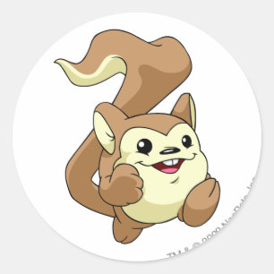 Meerca Brown Runder Aufkleber