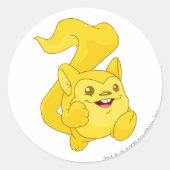 Meerca Gold Runder Aufkleber (Vorderseite)