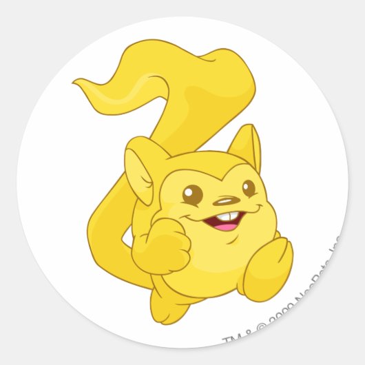 Meerca Gold Runder Aufkleber (Vorderseite)