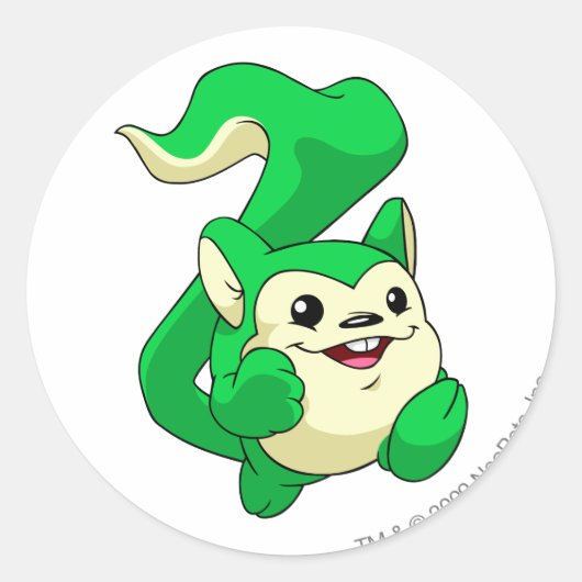 Meerca Green Runder Aufkleber (Vorderseite)