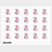 Meerca Pink Runder Aufkleber (Blatt)