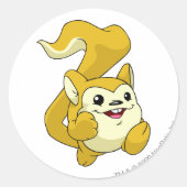 Meerca Yellow Runder Aufkleber (Vorderseite)