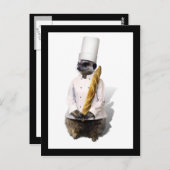 Meercat-Koch mit Baguette Postkarte (Vorne/Hinten)