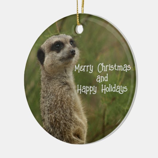 Meercat Merry Christmas Ornament (Links)