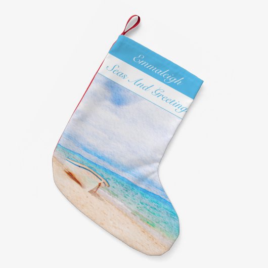 Meere und Grußboote Kleiner Weihnachtsstrumpf (Vorderansicht (hängend))