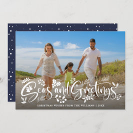 Meere und Grüße | Nautische Feiertage Foto Feiertagskarte