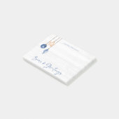 Meere und Grüße Seashell Ornament Küstenwald Post-it Klebezettel (angewinkelt)